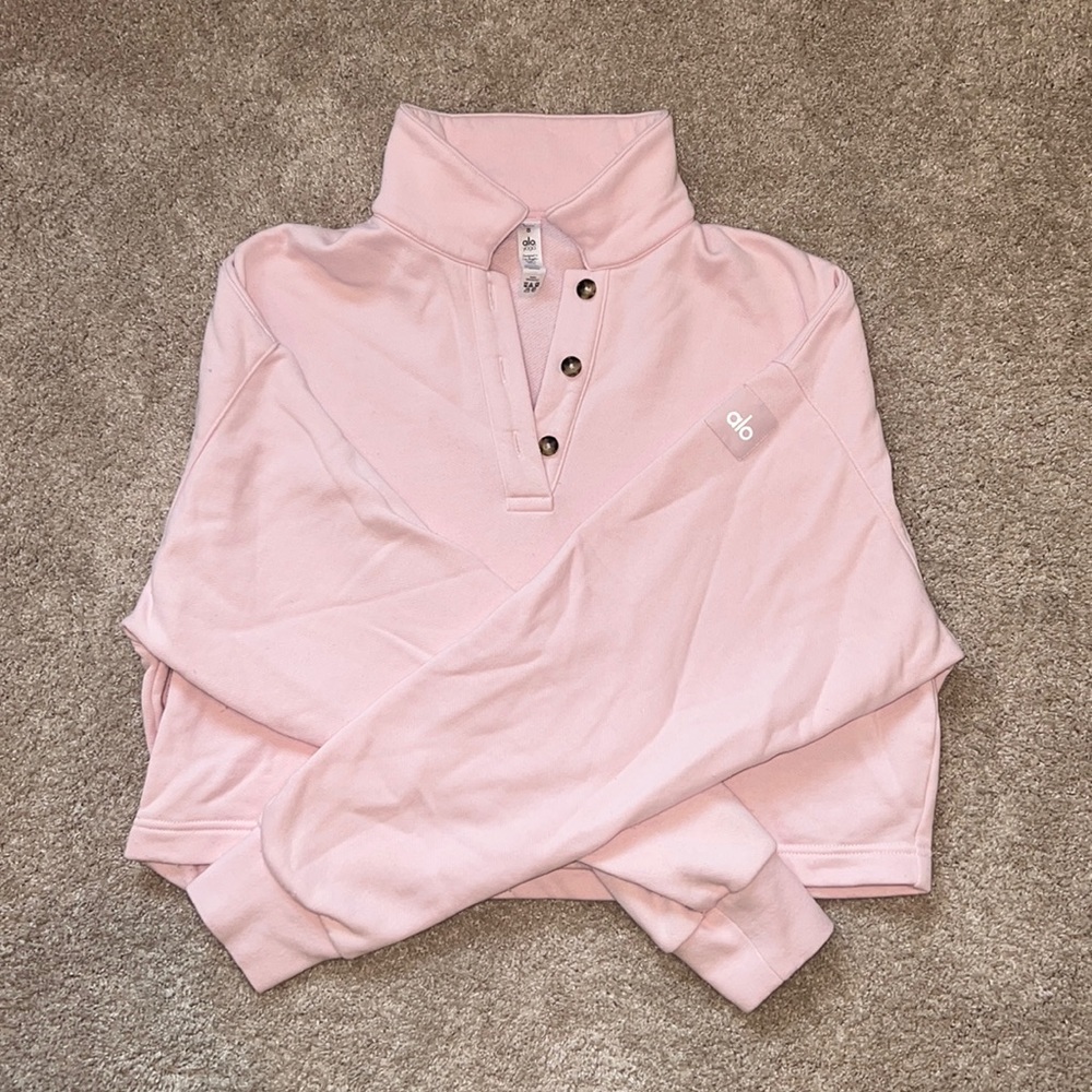 Alo cropped crewneck, light pink!!